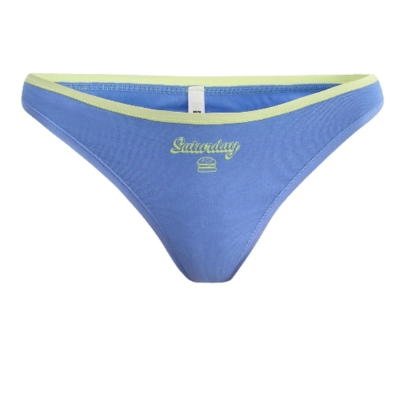 NO BOUNDARIES MID RISE THONG 7 PAIR DAYS OF THE WEEK PANTY SET - Picture 10 of 12